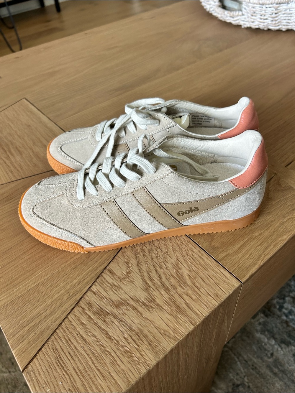 New Gola Elan Sneakers Bone Caramel Terracotta - Picture 4 of 6